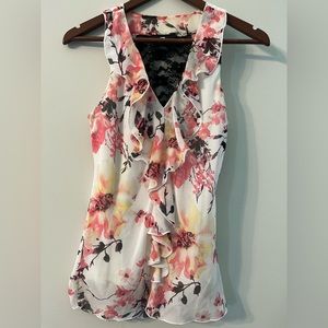 IZ Byer Floral Sleeveless Blouse